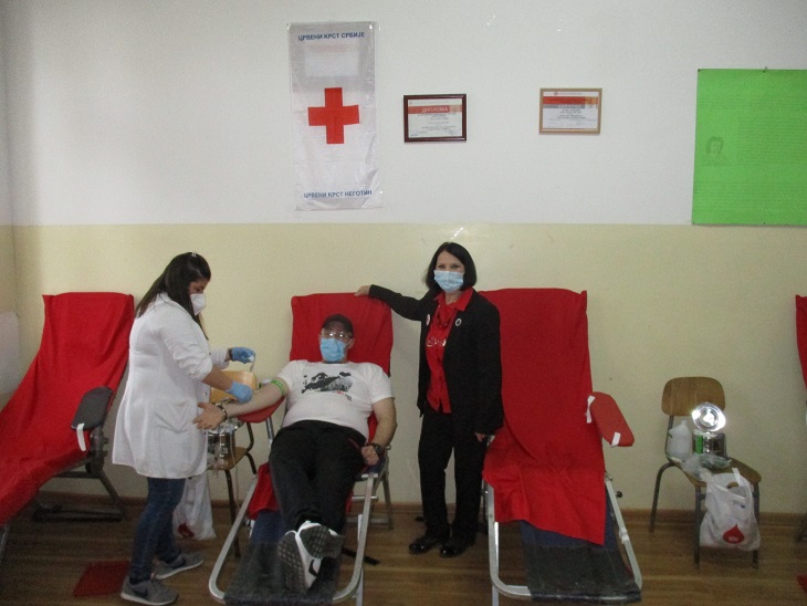 Izveštaj sa današnje akcije dobrovoljnog davanja krvi u Negotinu